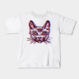 3D cat Kids T-Shirt